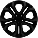 18" schwarz polierte Leichtmetallfelgen